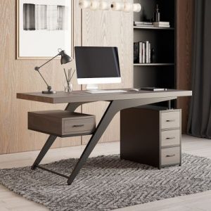 Wood desk office