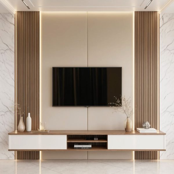 Beige TV Wall