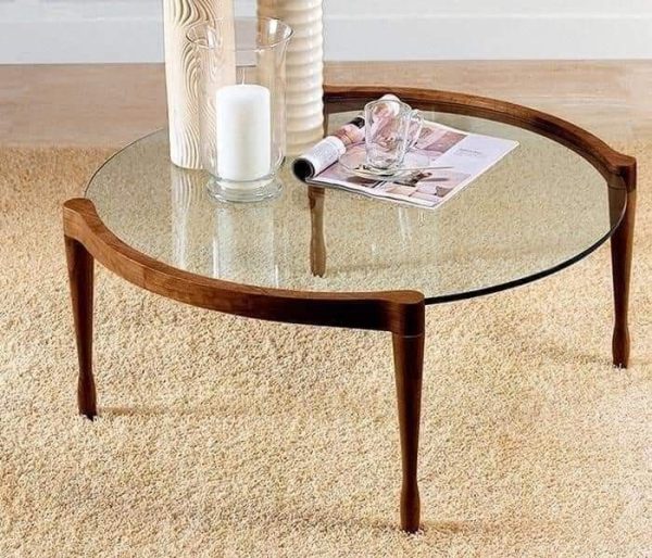 Wood & Glass coffee table - Image 3