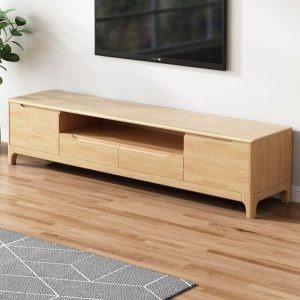 Minimalist Wood TV Stand